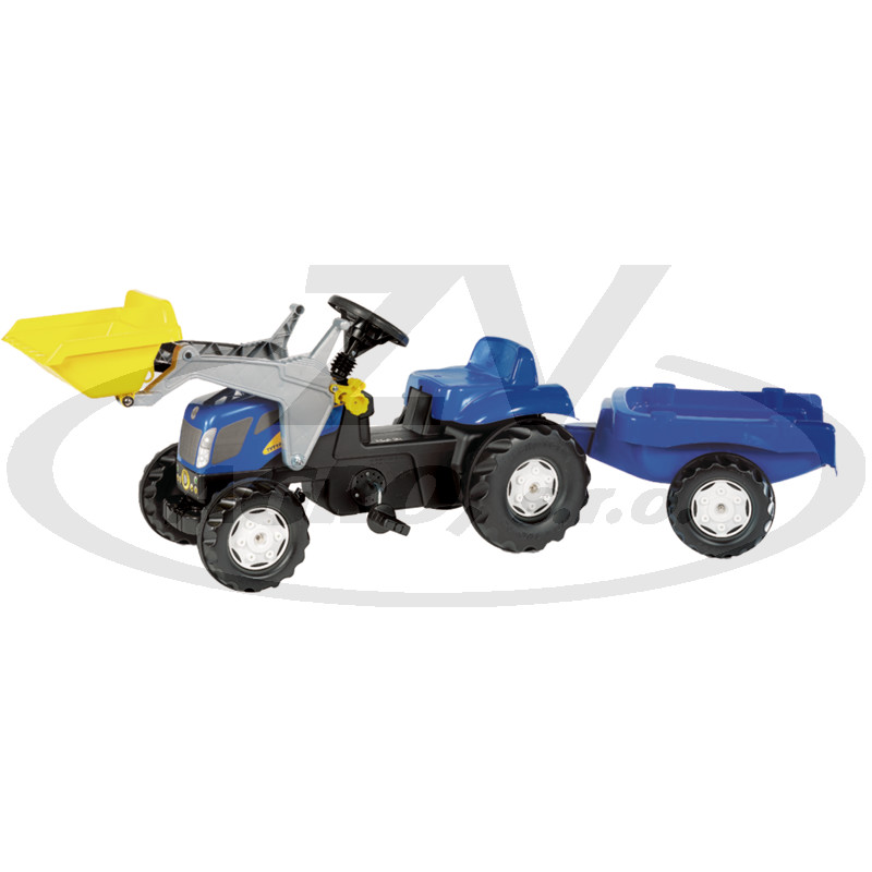 New Holland T 7550 - Nakladač s přívěsem