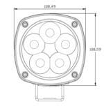 LED PRACOVNÍ SVĚTLOMET - 2350 LUMENŮ, 10-30V + 0,3 m KABEL