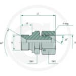 Rovná redukce GA 3/8 M-BSP x 1/2 FS-BSP (VNBW0608)